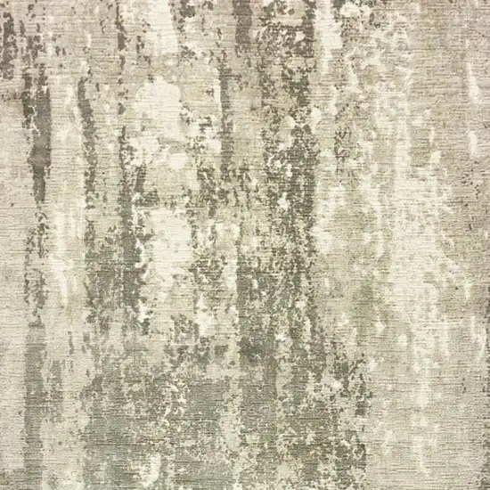 Gray And Ivory Abstract Hand Loomed Distressed Area Rug Photo 4