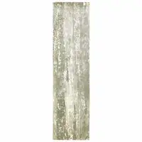 Photo of Gray and Ivory Abstract Splash Indoor Runner Rug