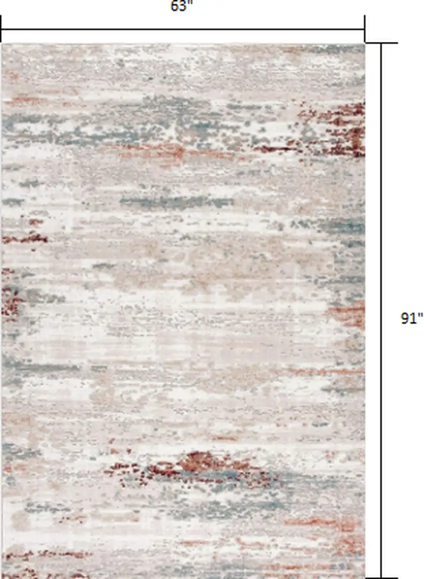 Gray and Ivory Abstract Stria Area Rug Photo 2