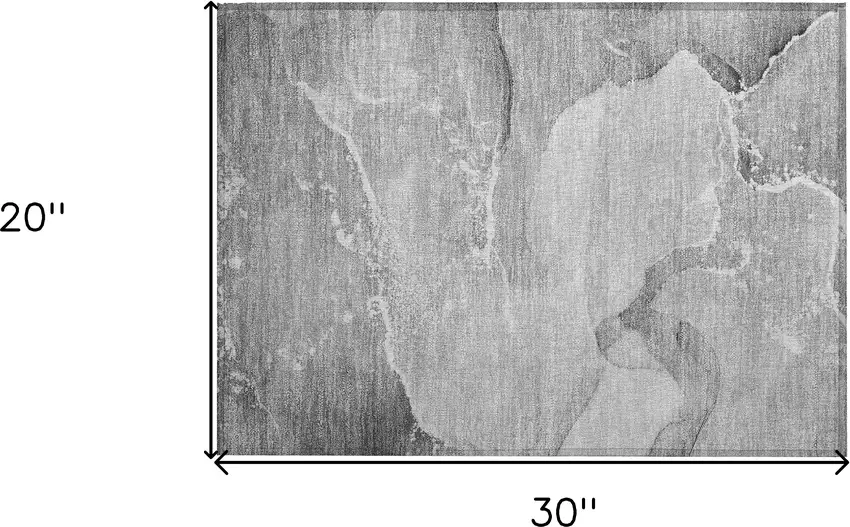 Gray and Ivory Abstract Washable Non Skid Indoor Outdoor Area Rug Photo 8