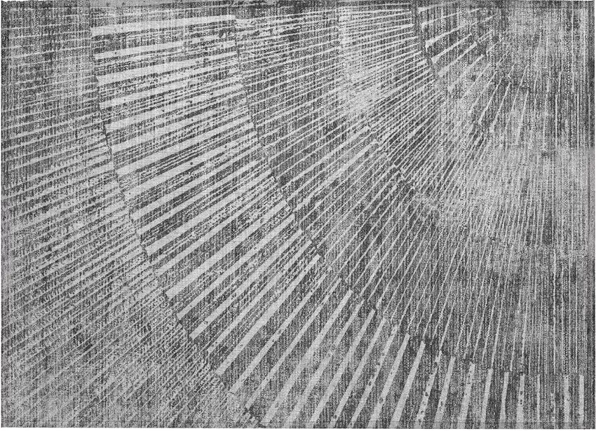 Gray and Ivory Abstract Washable Non Skid Indoor Outdoor Area Rug Photo 2