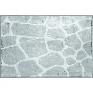 Photo of Gray and Ivory Animal Print Handmade Non Skid Area Rug