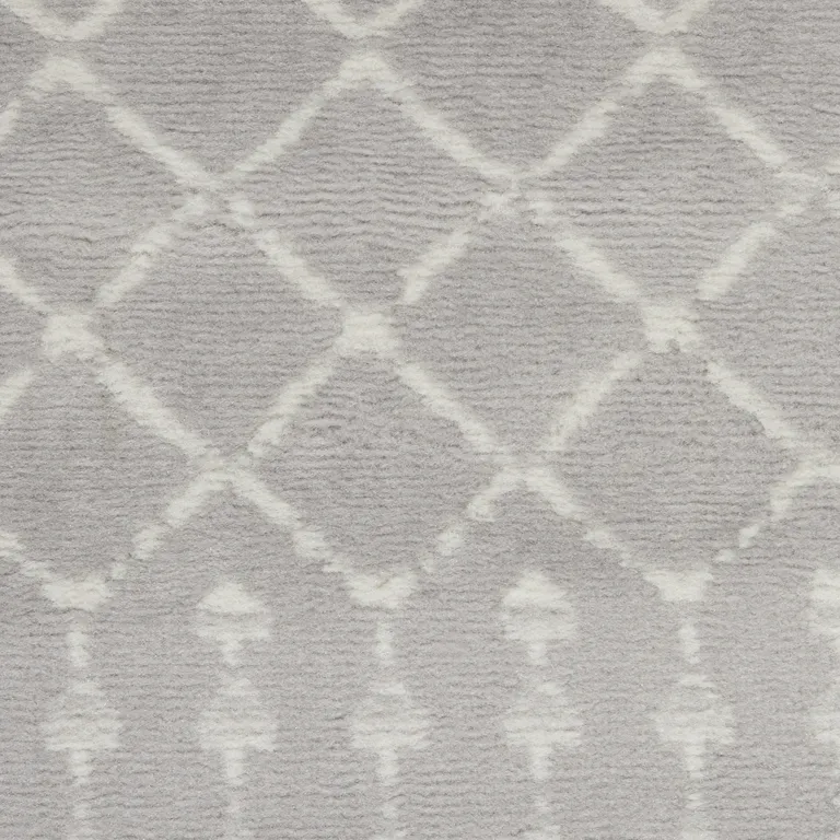 Gray and Ivory Berber Pattern Area Rug Photo 5