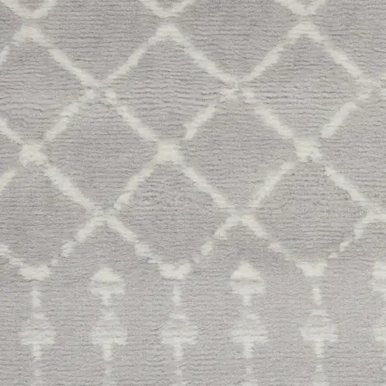 Gray and Ivory Berber Pattern Area Rug Photo 5