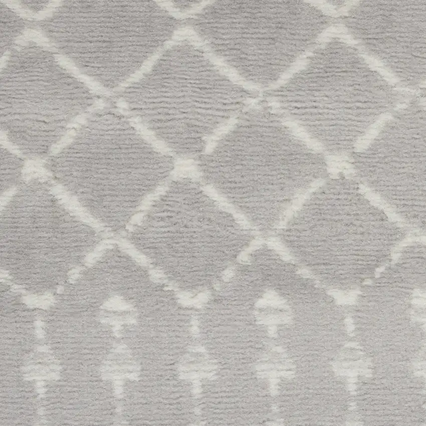 Gray and Ivory Berber Pattern Area Rug Photo 5