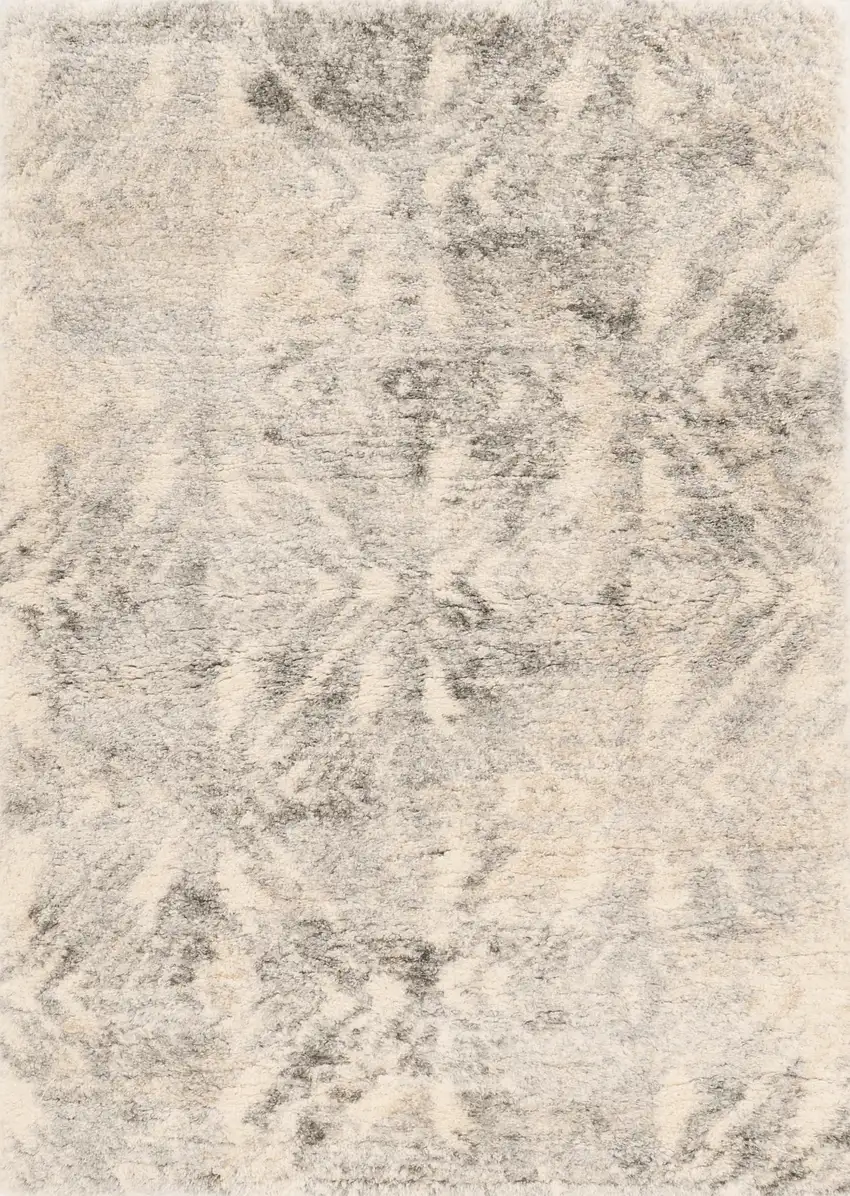 Gray And Ivory Diamond Area Rug Photo 2