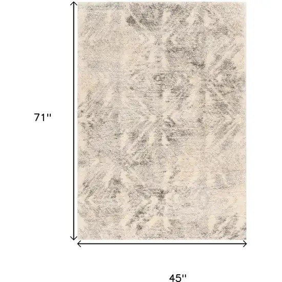 Gray And Ivory Diamond Area Rug Photo 3