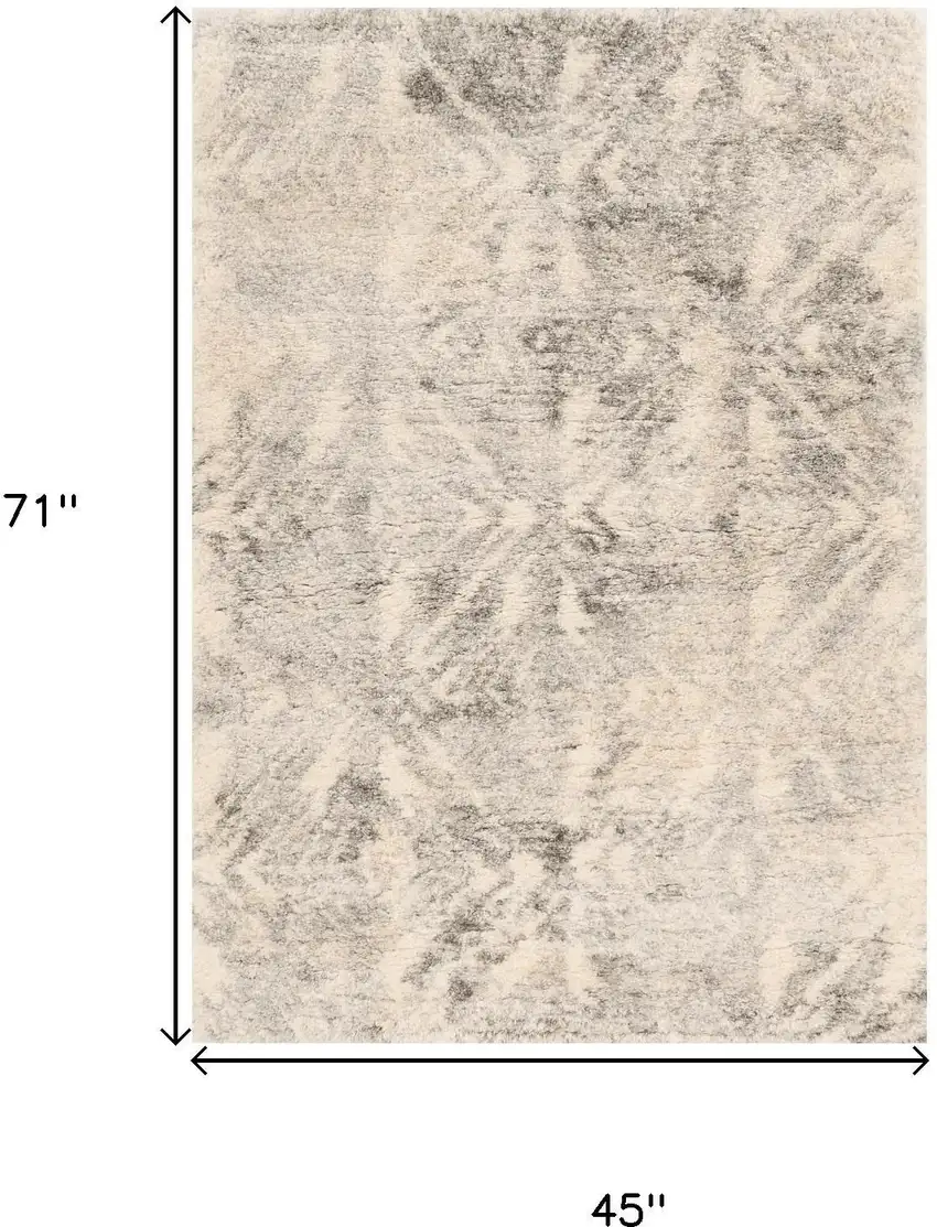 Gray And Ivory Diamond Area Rug Photo 3