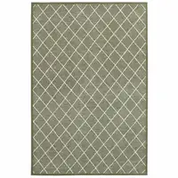 Photo of Gray and Ivory Diamond Indoor Area Rug