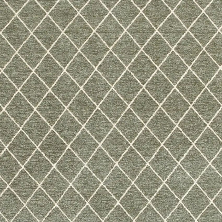 Gray and Ivory Diamond Indoor Area Rug Photo 3