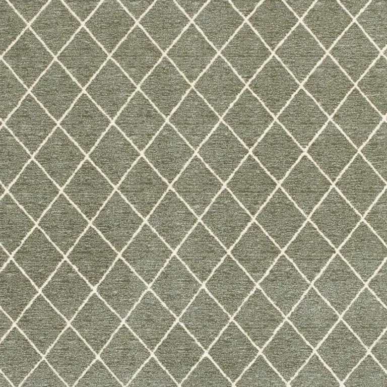 Gray and Ivory Diamond Indoor Area Rug Photo 3
