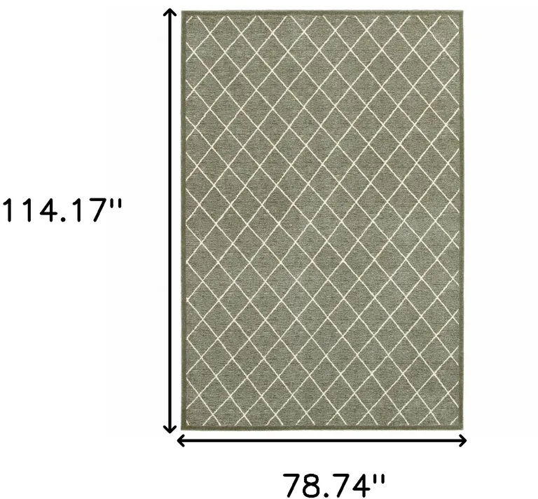 Gray and Ivory Diamond Indoor Area Rug Photo 4