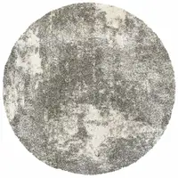 Photo of Gray and Ivory Distressed Abstract Area Rug