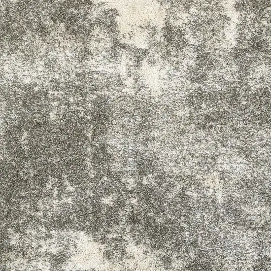 Gray And Ivory Distressed Abstract Area Rug Photo 4