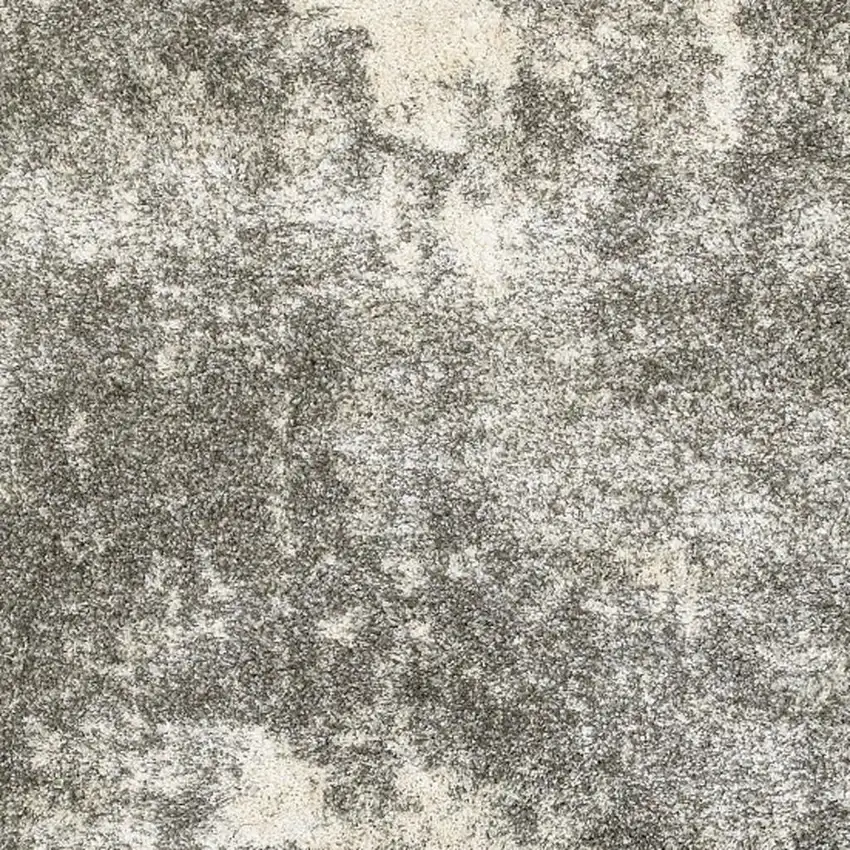 Gray And Ivory Distressed Abstract Area Rug Photo 4