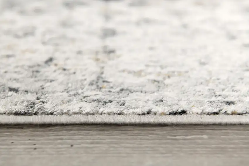 4' X 6' Gray And Ivory Distressed Area Rug Photo 9