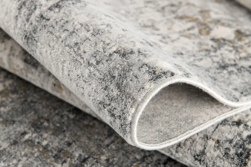 Gray And Ivory Distressed Area Rug Photo 7