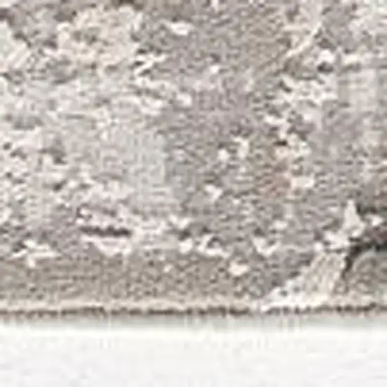 Gray and Ivory Geometric Power Loom Area Rug Photo 4