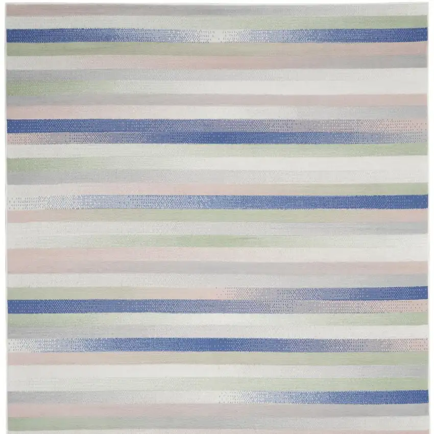 Gray and Ivory Floral Distressed Area Rug Photo 2