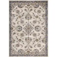 Photo of Gray and Ivory Floral Power Loom Area Rug