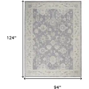Photo of Gray and Ivory Floral Power Loom Area Rug
