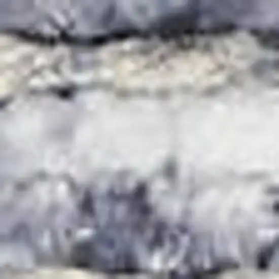 Gray and Ivory Floral Power Loom Distressed Washable Area Rug Photo 6