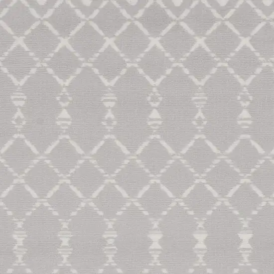 Gray and Ivory Geometric Area Rug Photo 2