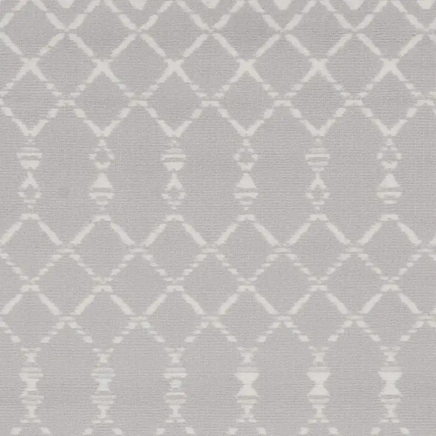 Gray and Ivory Geometric Area Rug Photo 2