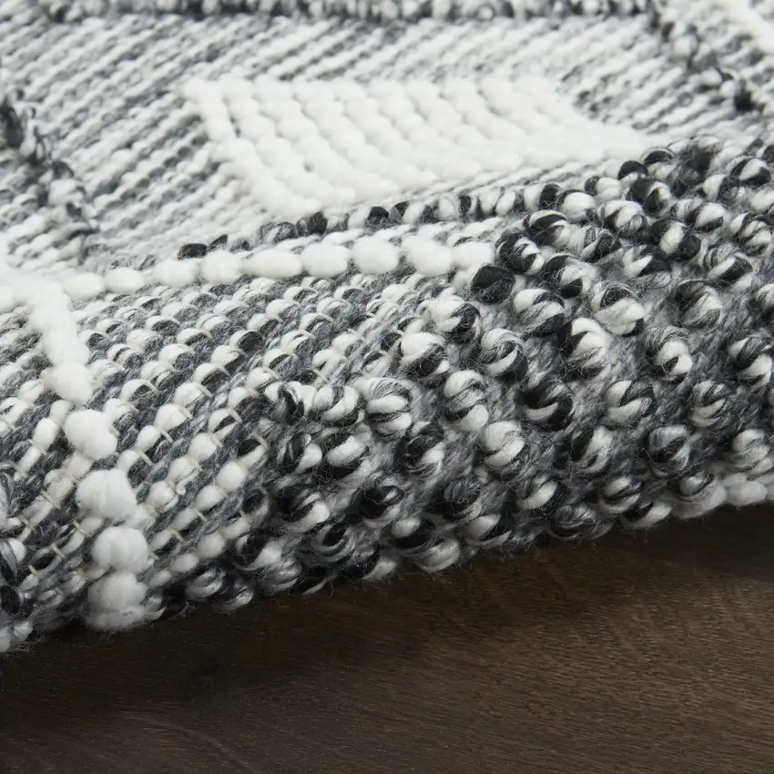 Teal Ivory And Gray Floral Medallion Flatweave Handmade Area Rug With Fringe Photo 8