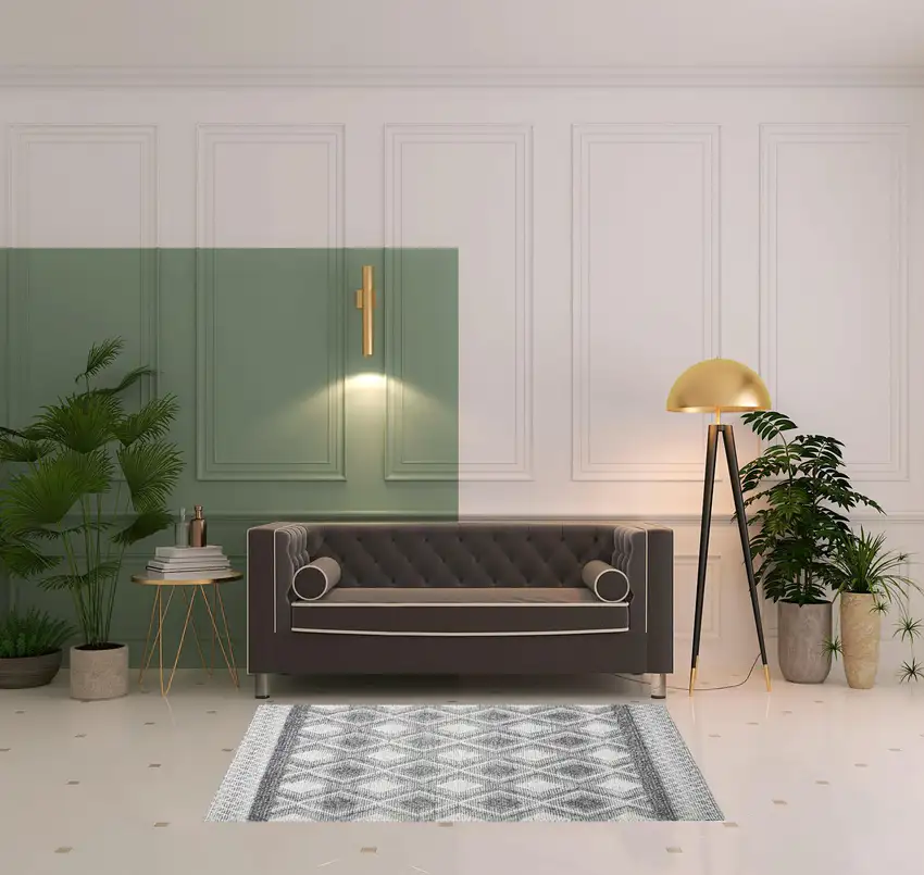 Gray and Ivory Geometric Hand Woven Area Rug With Fringe Photo 2