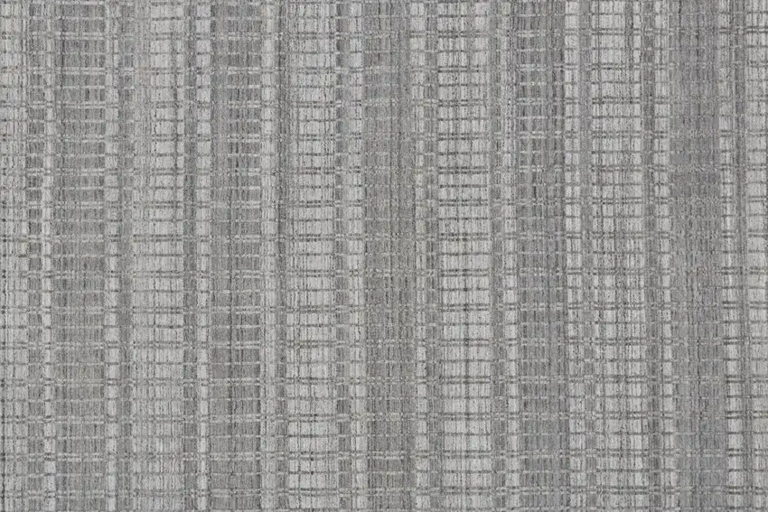 Gray and Ivory Geometric Hand Woven Area Rug Photo 8