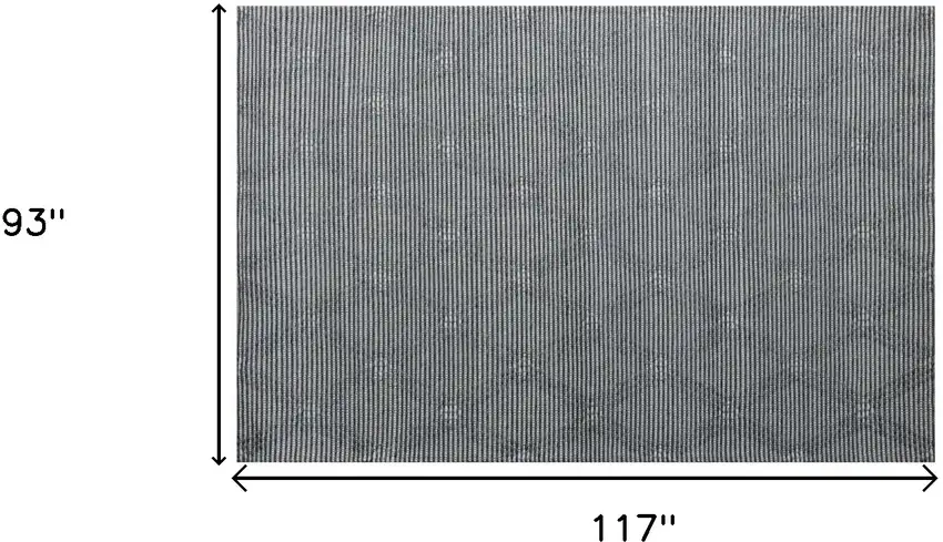 Gray and Ivory Geometric Hand Woven Non Skid Area Rug Photo 3