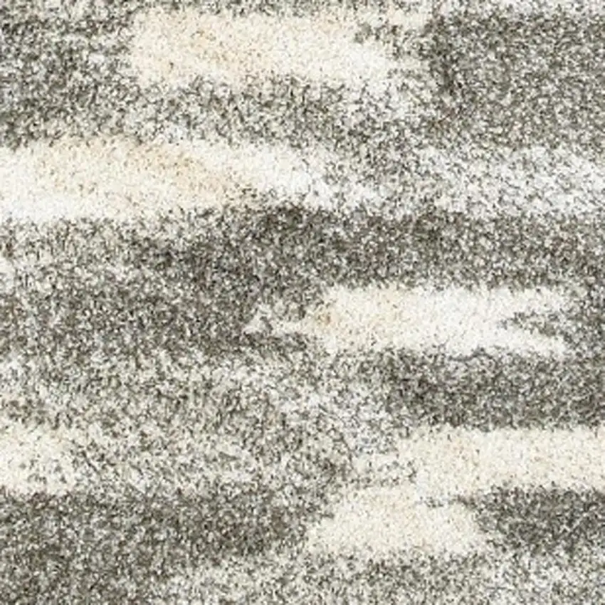 Gray And Ivory Geometric Pattern Area Rug Photo 4