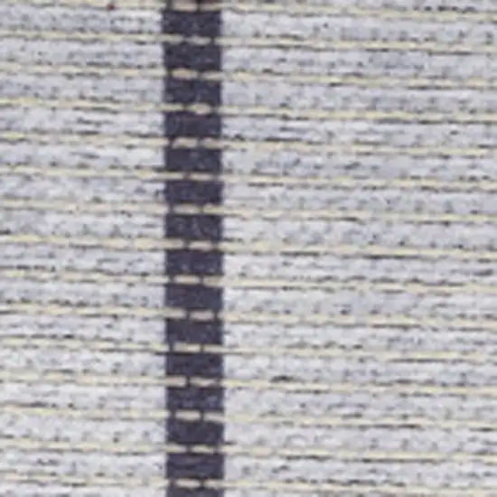 Gray and Ivory Geometric Power Loom Distressed Washable Area Rug Photo 1