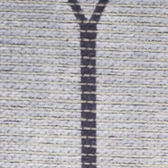 Gray and Ivory Geometric Power Loom Distressed Washable Area Rug Photo 4