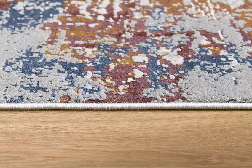 Gray and Ivory Modern Abstract Area Rug Photo 7