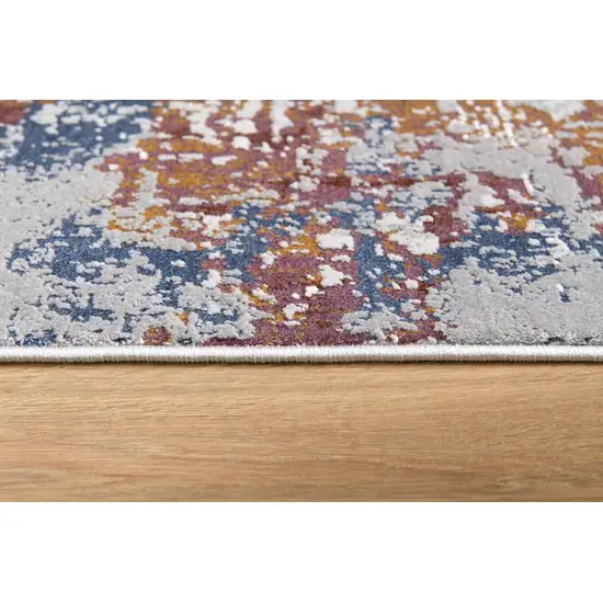 Gray And Ivory Modern Abstract Area Rug Photo 4