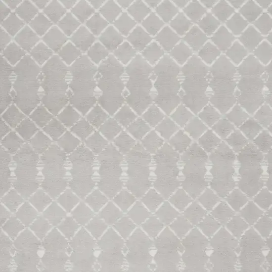 Gray and Ivory Moroccan Distressed Non Skid Area Rug Photo 1