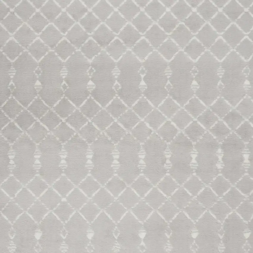 Gray and Ivory Moroccan Distressed Non Skid Area Rug Photo 1