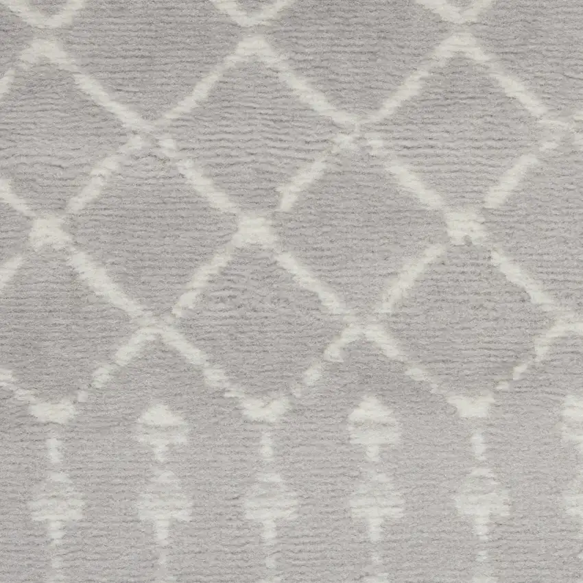 Gray and Ivory Moroccan Distressed Non Skid Area Rug Photo 8