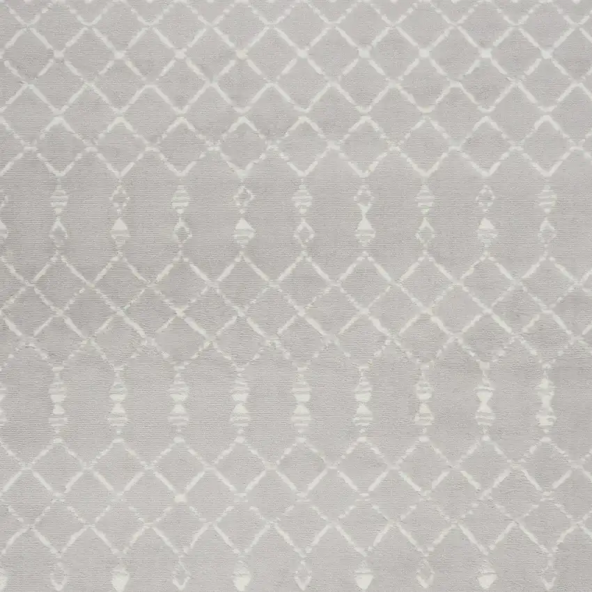 Gray and Ivory Moroccan Distressed Non Skid Area Rug Photo 5