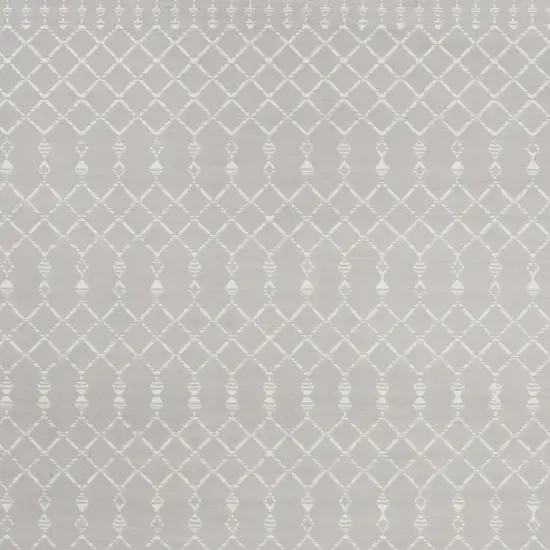 Gray and Ivory Moroccan Distressed Non Skid Area Rug Photo 5