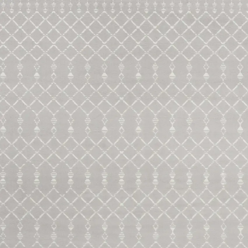 Gray and Ivory Moroccan Distressed Non Skid Area Rug Photo 5