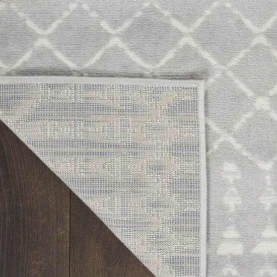 Gray and Ivory Moroccan Distressed Non Skid Area Rug Photo 8