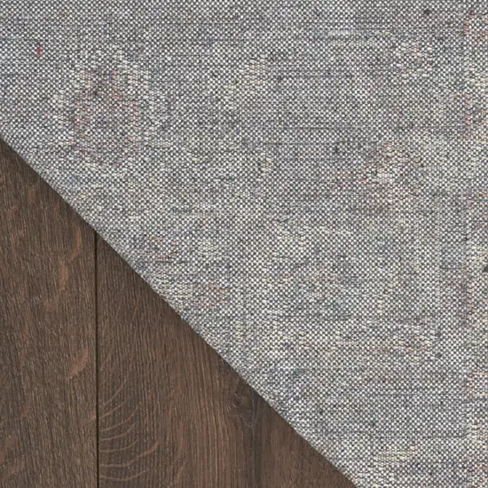 Gray and Ivory Moroccan Power Loom Washable Area Rug Photo 8