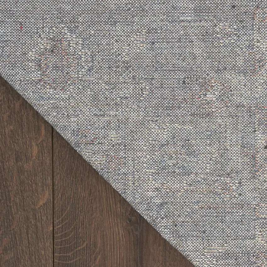 Gray and Ivory Moroccan Power Loom Washable Area Rug Photo 8