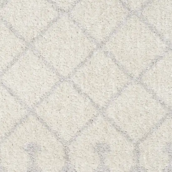 Gray and Ivory Moroccan Power Loom Washable Area Rug Photo 3