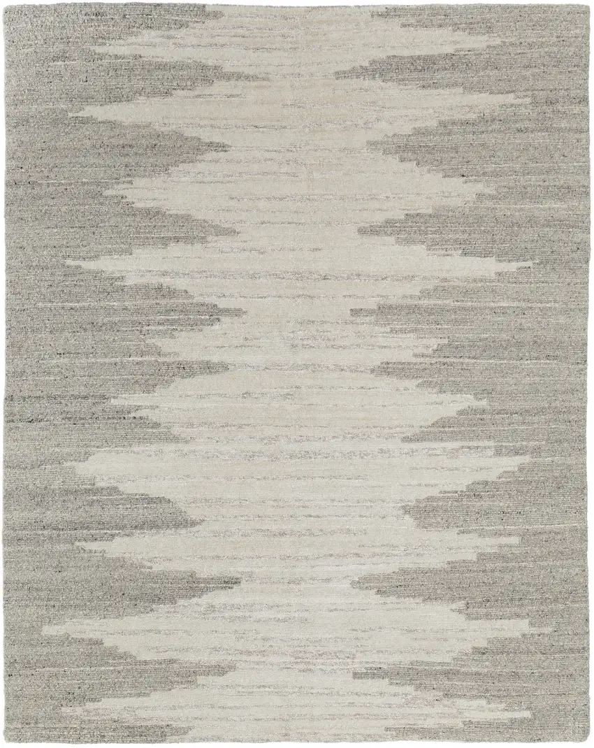 Gray and Ivory Ombre Hand Woven Area Rug Photo 4
