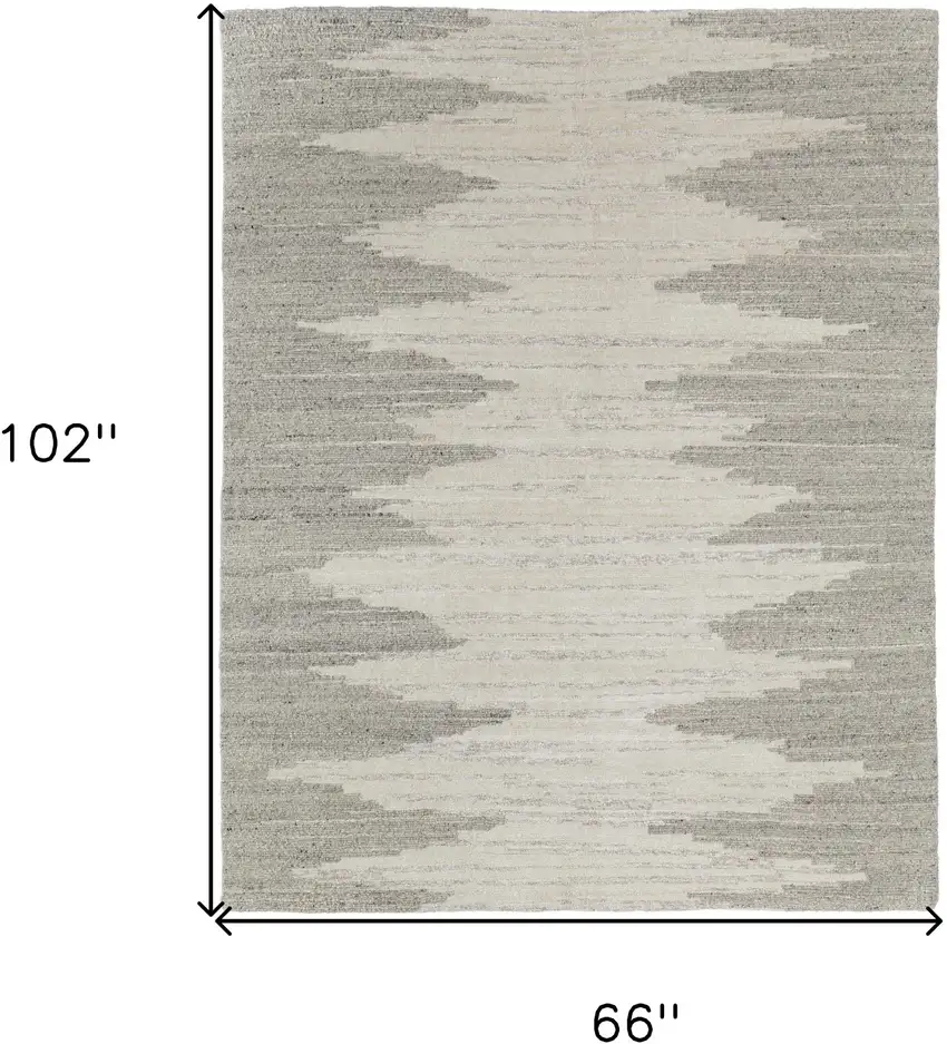 Gray and Ivory Ombre Hand Woven Area Rug Photo 3