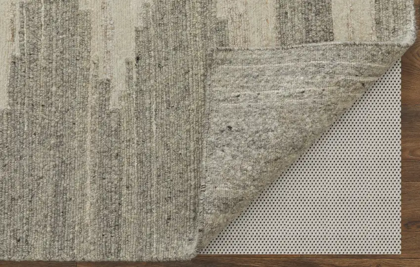Gray and Ivory Ombre Hand Woven Area Rug Photo 9